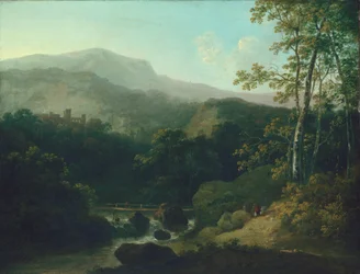 Paysage avec ruisseau de montagne